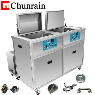 Dual Tank 61L Industry Ultrasonic Cleaner Rinsing Drying DPF Mold Engine Parts Oil Rust Degreasing Ultrasound Wash Machine